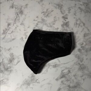Black Glitter Velvet Face Mask